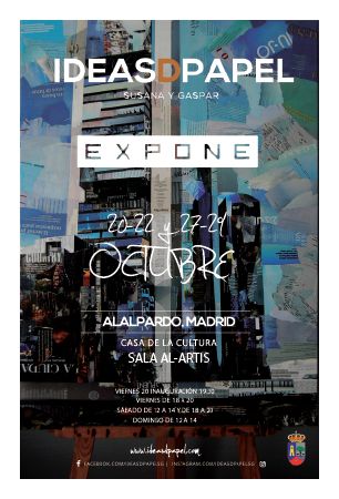 Cartel de la exposición Ideas de Papel en la Sala Al-Artis en 2017