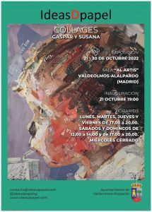 Cartel de la exposición Ideas de Papel en Sala Al-Artis, 2022
